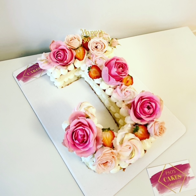 Cake Letters or Cake (With images), Cake lettering, Alphabet cake, Floral  cak…