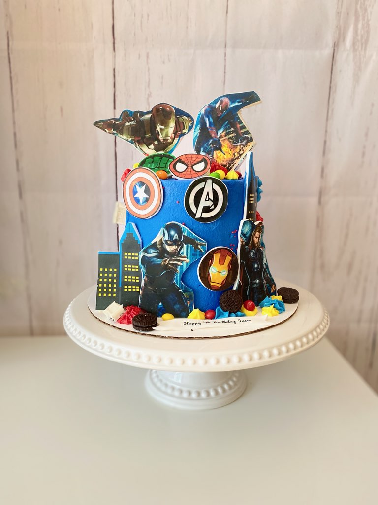 WoW Party Studio Avengers Theme Happy Birthday Decorations Party Cake  Topper and 1ft Cutouts Combo : Amazon.in: Toys & Games