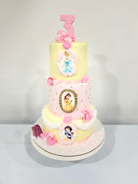 Disney Princess Birthday Cake- 3 Tiers – Pao's cakes